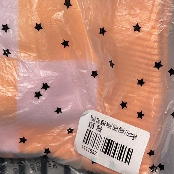 Princess Polly Task the Risk Mini Skirt Pink / Orange XS/S - Picture 3 of 3